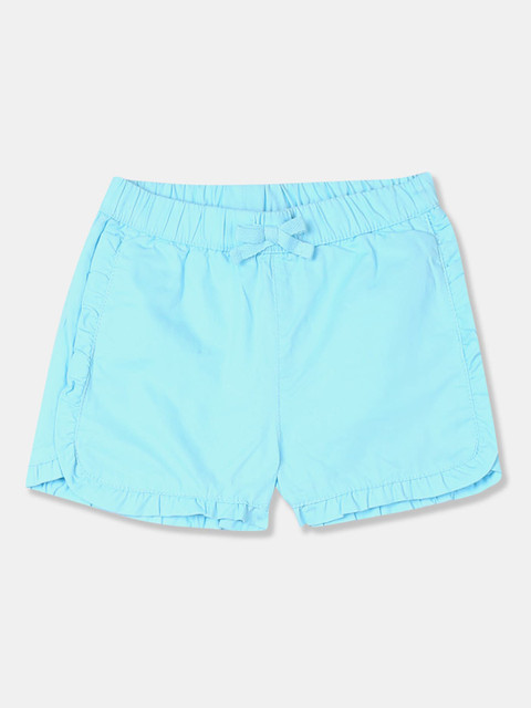 

The Childrens Place Girls Blue Solid Regular Shorts