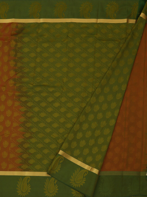 

Pothys Mustard Yellow & Green Art Silk Woven Design Saree