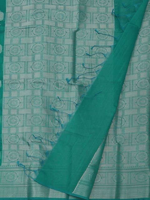 

Pothys Green Woven Design Cotton Blend Saree