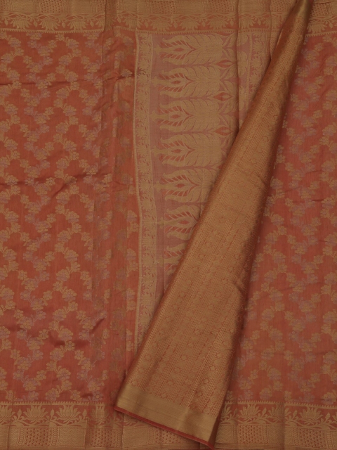 

Pothys Brown & Orange Jute Silk Woven Design Saree