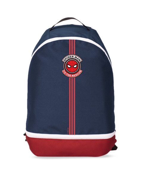 

Bewakoof Unisex Navy Blue Spiderman Badge Printed Backpack