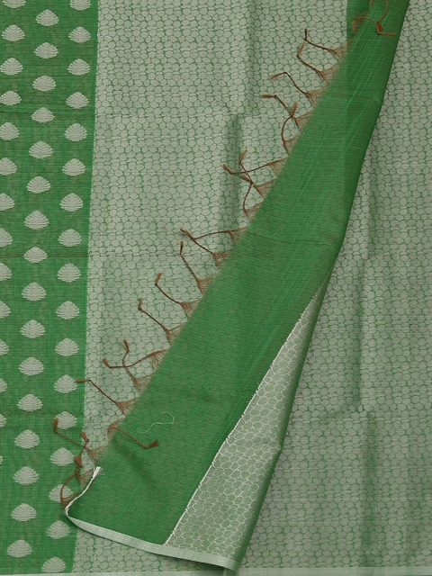 

Pothys Green Woven Design Cotton Blend Saree