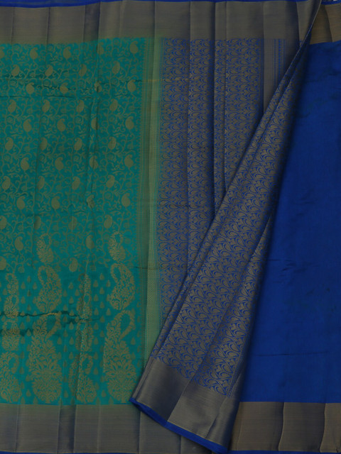 

Pothys Green Woven Design Jute Silk Saree