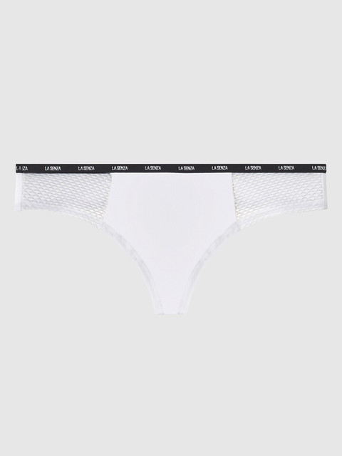 

La Senza Women White & Black Solid Remix Cotton Thongs 11152320-94D3