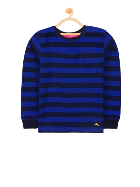 

Cherry Crumble Unisex Kids Blue Striped Sweatshirt