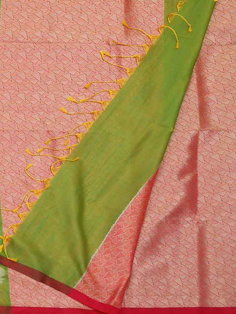 

Pothys Green & Pink Cotton Blend Woven Design Saree