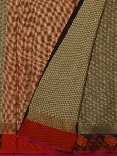 

Pothys Beige & Red Jute Silk Woven Design Saree