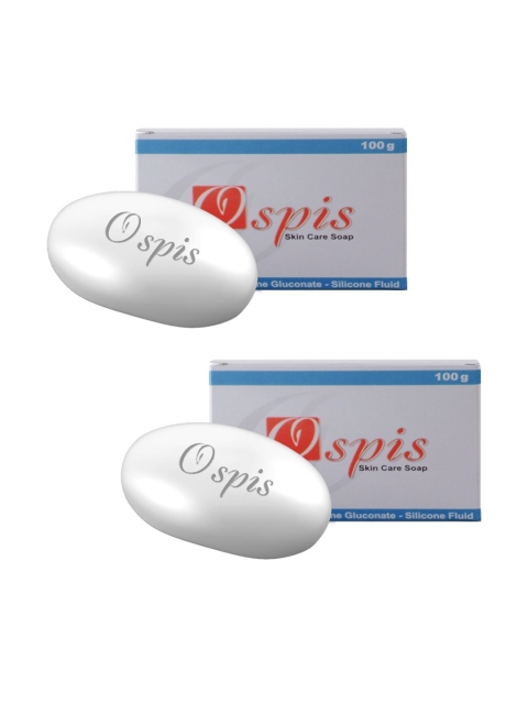 

Ospis Pack Of 2 Skin Care Soaps 100g, White