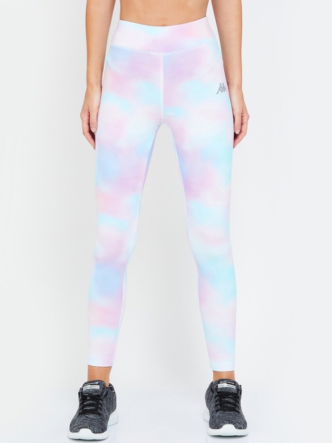 

Kappa Women White & Purple Printed Tights