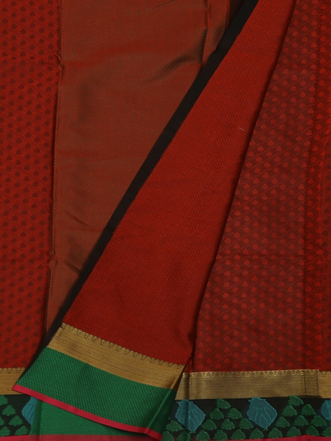 

Pothys Maroon Printed Jute Silk Saree