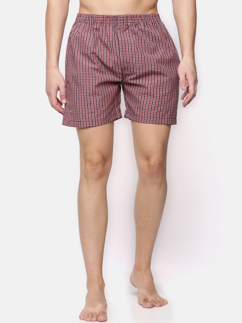 

Cross Court Men Red & Black Checked Boxers