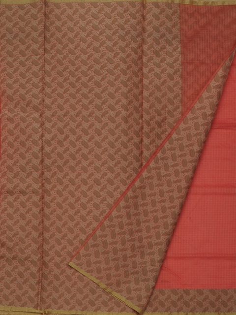 

Pothys Peach-Coloured & Beige Jute Cotton Printed Saree