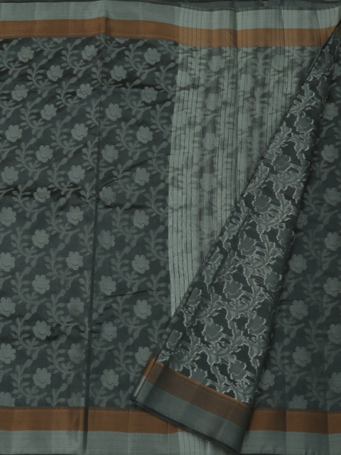 

Pothys Grey Woven Design Jute Silk Saree