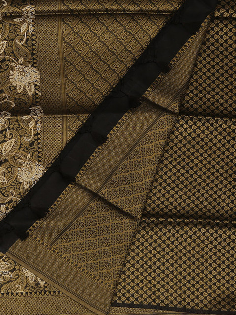 

Pothys Black & Gold-Coloured Art Silk Woven Design Saree