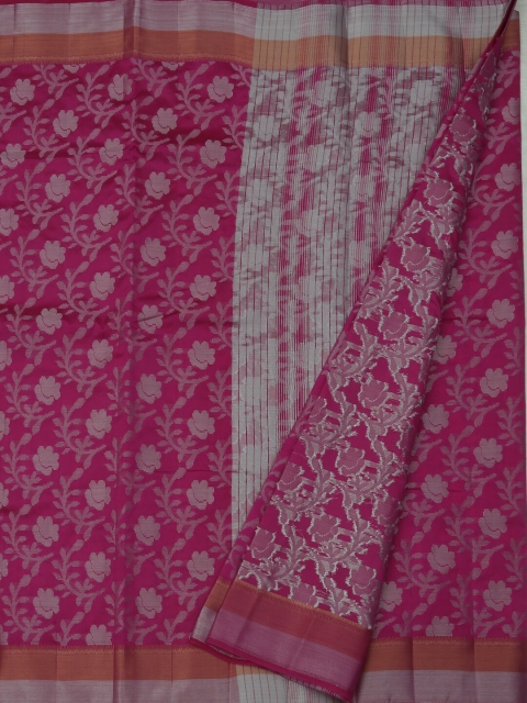 

Pothys Magenta & Grey Jute Silk Woven Design Saree