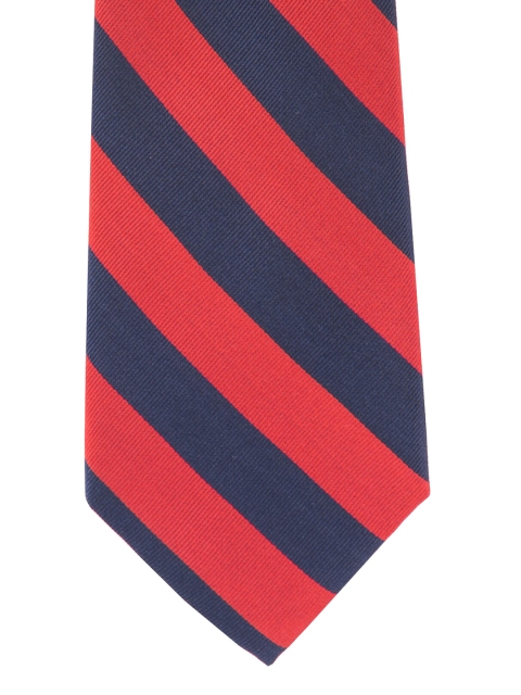

Accord Men Navy Blue and Maroon Striped Necktie, Red