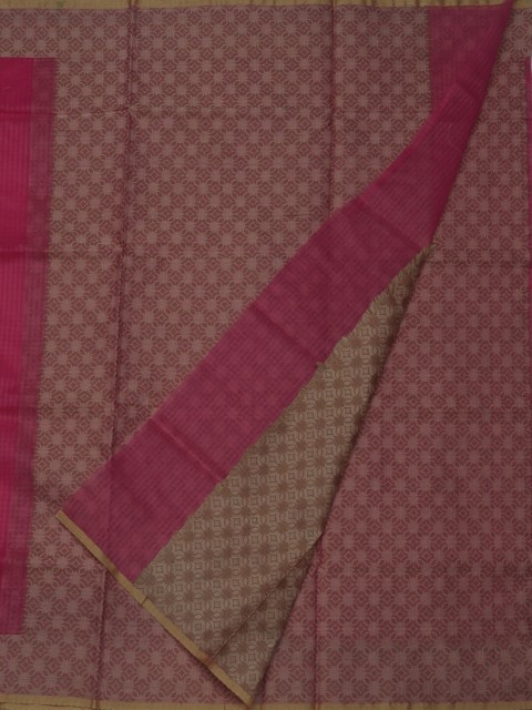 

Pothys Pink Checked Jute Cotton Saree