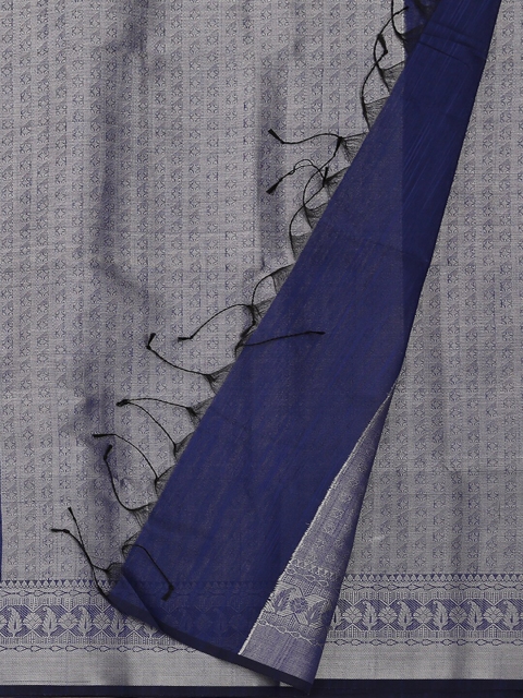 

Pothys Blue Woven Design Cotton Blend Saree