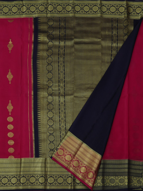 

Pothys Pink Woven Design Pure Crepe Saree