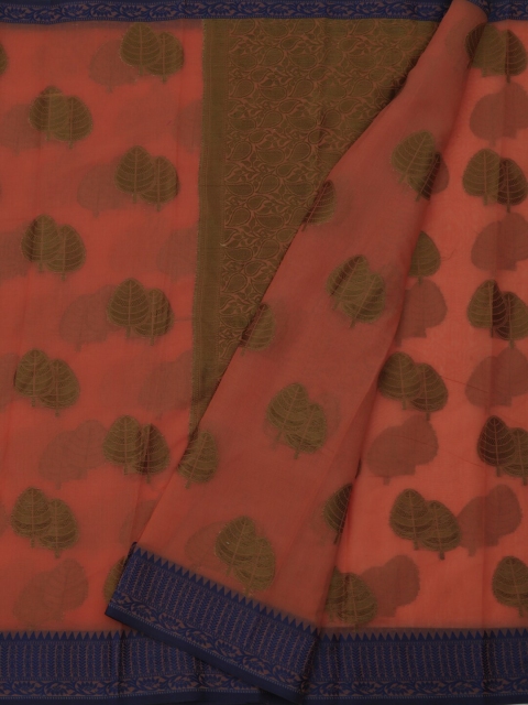 

Pothys Peach-Coloured Woven Design Cotton Blend Saree