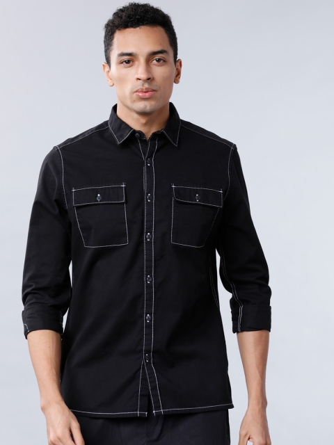 

Ecko Unltd Men Black Slim Fit Solid Casual Shirt