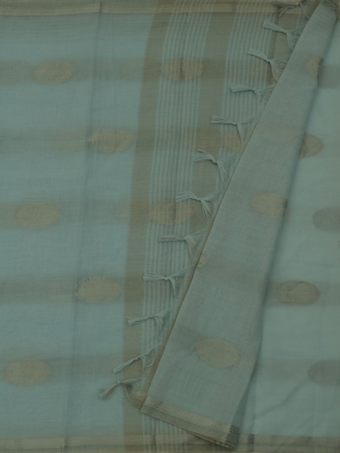 

Pothys Blue Woven Design Linen Blend Saree