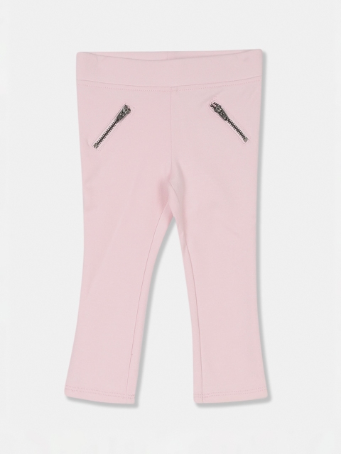 

The Childrens Place Girls Pink Regular Fit Solid Regular Trousers