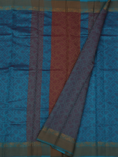 

Pothys Blue & Maroon Jute Silk Woven Design Saree
