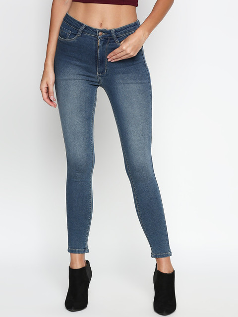 

PURPLE WATER Women Blue Slim Fit High-Rise Clean Look Stretchable Jeans