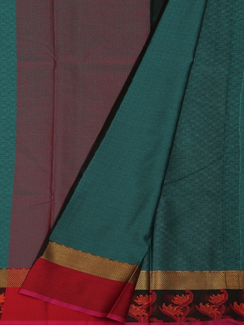 

Pothys Green Woven Design Jute Silk Saree