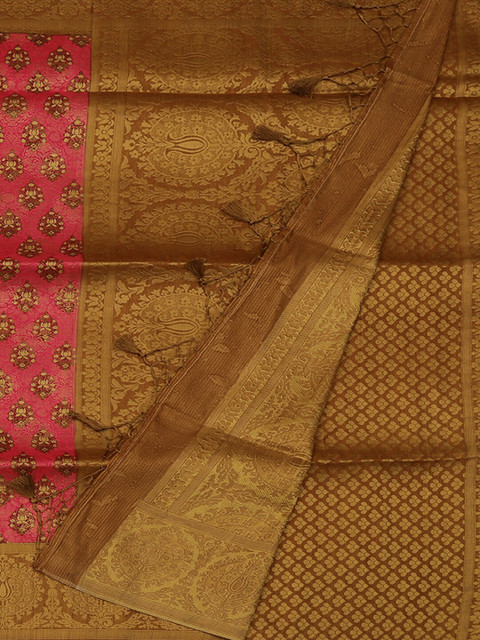 

Pothys Pink & Gold-Toned Art Silk Woven Design Saree