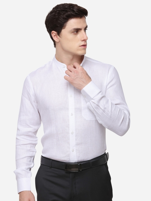 

JADE BLUE Men White Regular Fit Solid Formal Shirt