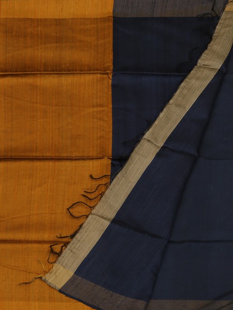 

Pothys Gold-Toned Jute Silk Solid Tussar Saree