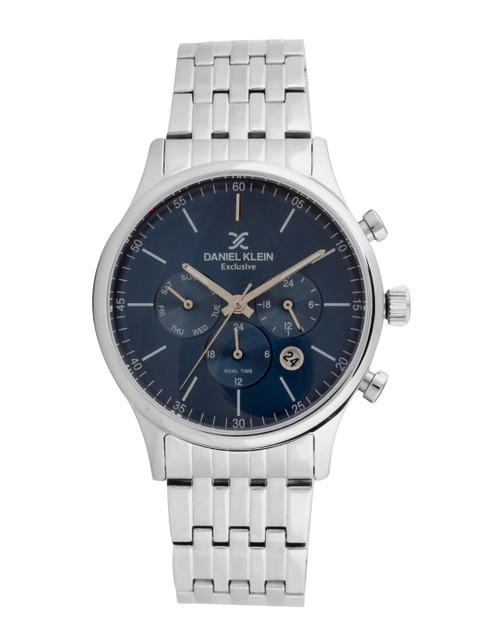 

Daniel Klein Men Blue & Silver-Toned Analogue Watch DK.1.12459-4