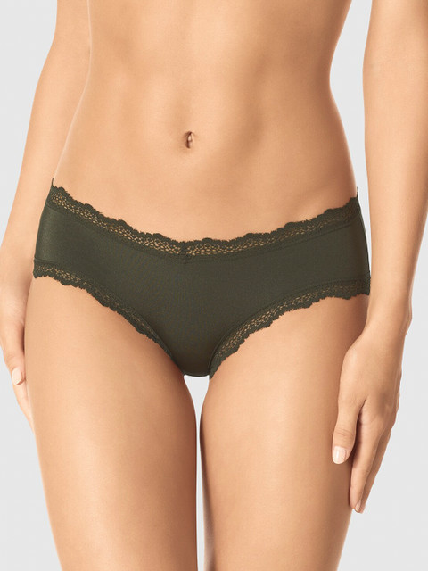 

La Senza Women Olive Green Solid Pin Up Hipster Briefs 11136105-3SHE