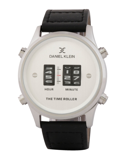 

Daniel Klein Men Silver-Toned & Black Digital Watch