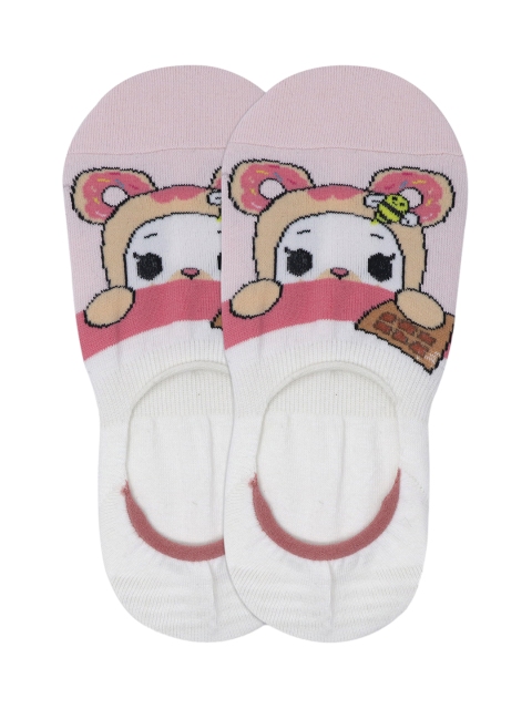 

Balenzia Women Pink & White Tokidoki Patterned Shoe Liners