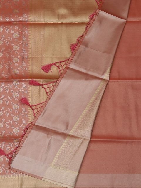

Pothys Pink & Gold-Coloured Art Silk Woven Design Saree