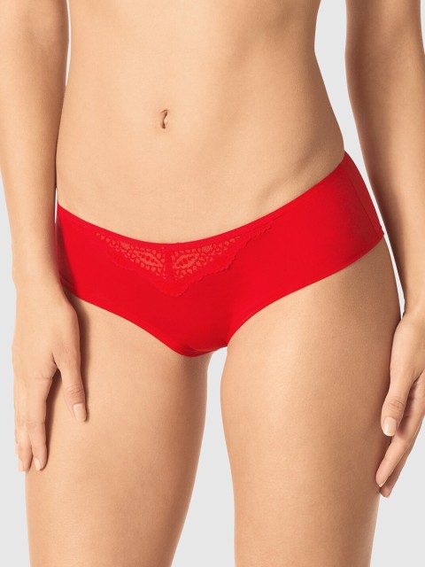 

La Senza Women Red Solid Lace Ultrasoft Hipster Brief 11151718-0DUM
