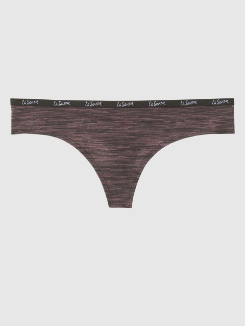 

La Senza Women Mauve & Black Solid Remix Thongs 11125654-3VOT