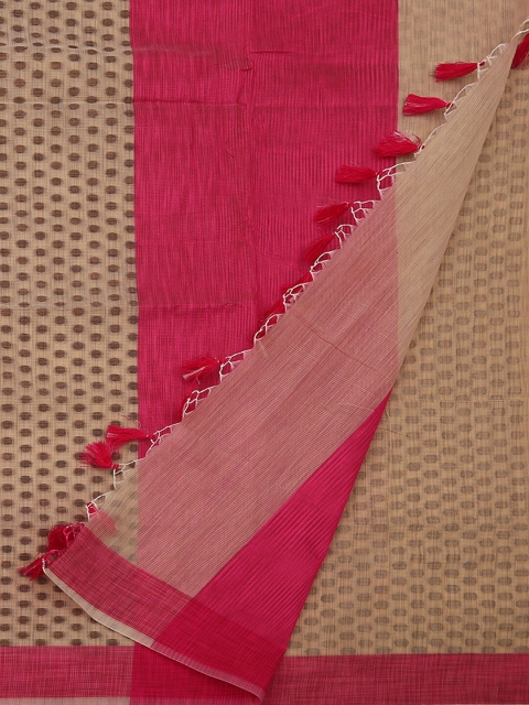 

Pothys Cream-Coloured Woven Design Supernet Saree