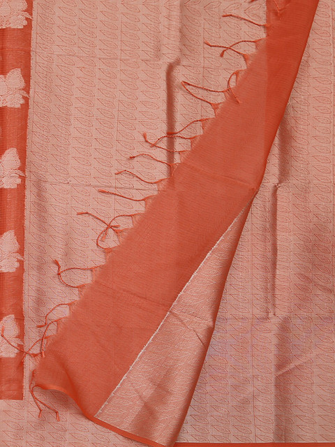 

Pothys Peach-Coloured Woven Design Supernet Saree