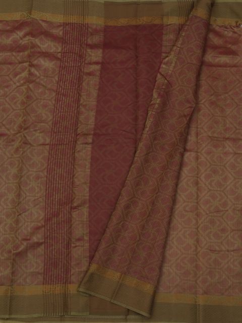 

Pothys Green & Maroon Jute Silk Printed Saree