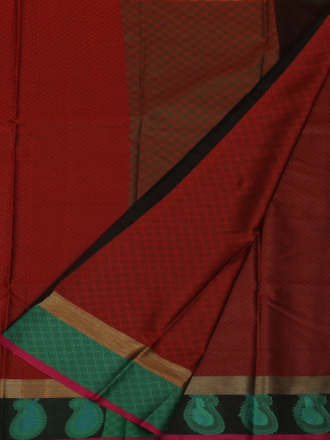 

Pothys Maroon Woven Design Jute Silk Saree
