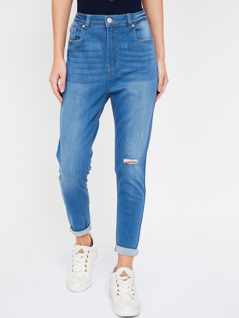 

Fame Forever by Lifestyle Women Blue Super Skinny Fit Mid-Rise Slash Knee Jeans