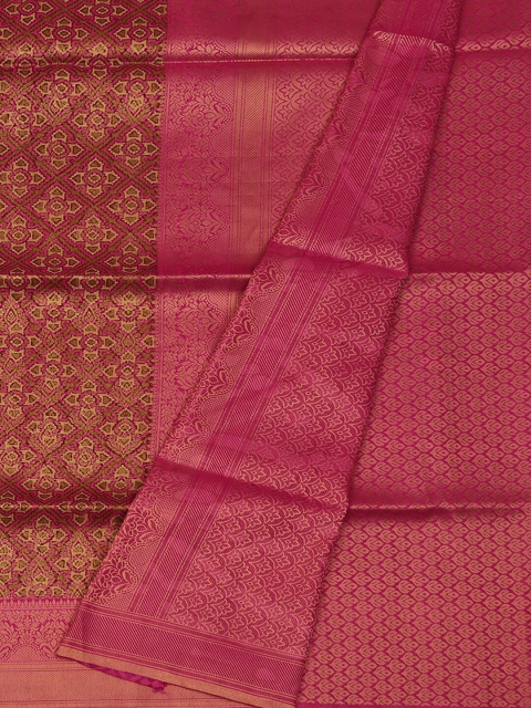 

Pothys Pink & Gold-Toned Art Silk Woven Design Saree