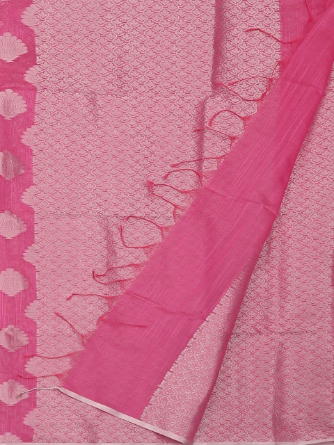 

Pothys Pink Printed Cotton Blend Saree