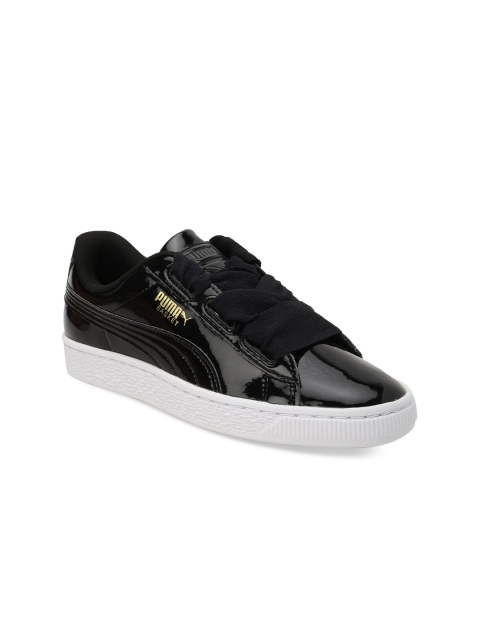 

Puma Kids Black Basket Heart Patent Jr Sneakers
