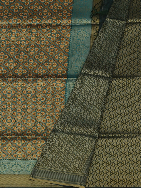 

Pothys Blue & Brown Art Silk Woven Design Saree