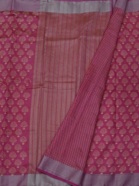 

Pothys Pink Woven Design Jute Silk Saree